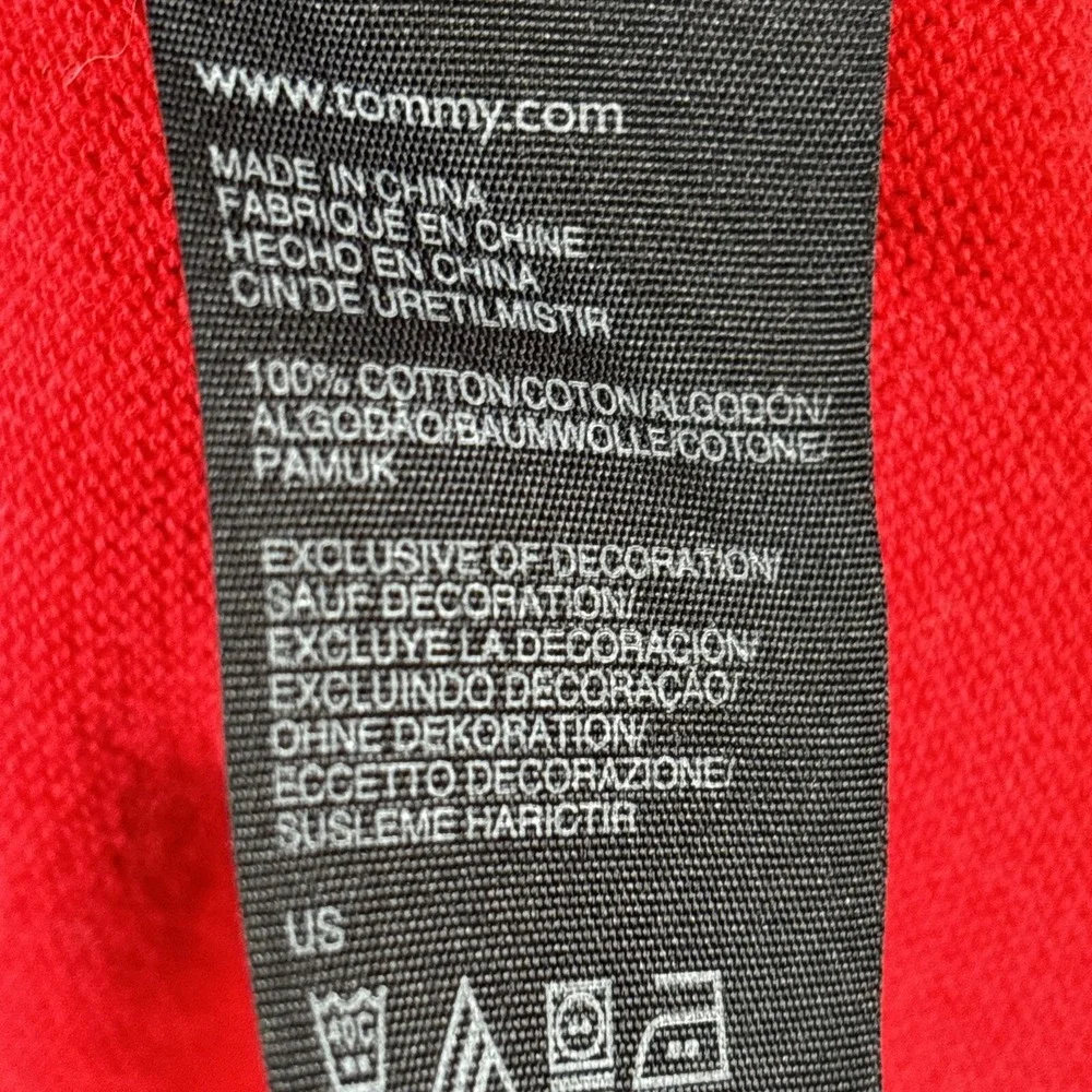 Tommy Hilfiger Womens Sweater‎ Dress Sz S Red Holiday Plaid Short Sleeve Logo